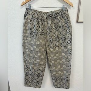 Namsar block print stitch pants L/XL